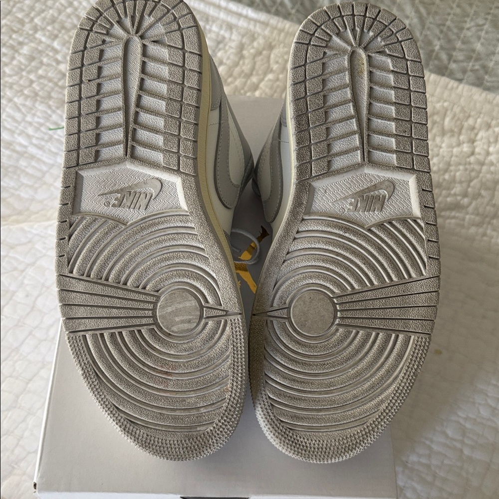 Nike Air Jordan 1 Low Sneakers - Neutral Grey & Coconut Milk - Picture 8 of 13